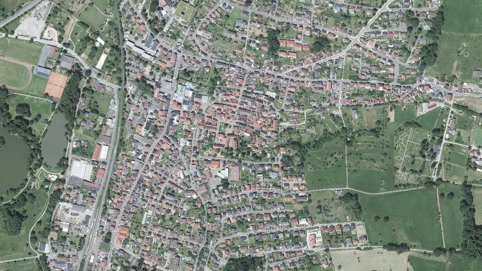 Luftbild von Bad König