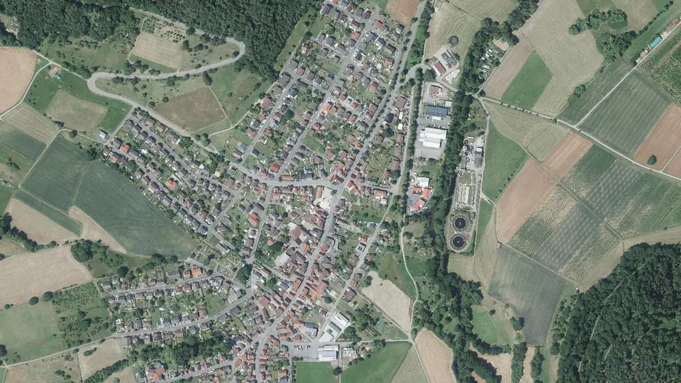 Luftbild von Hainstadt