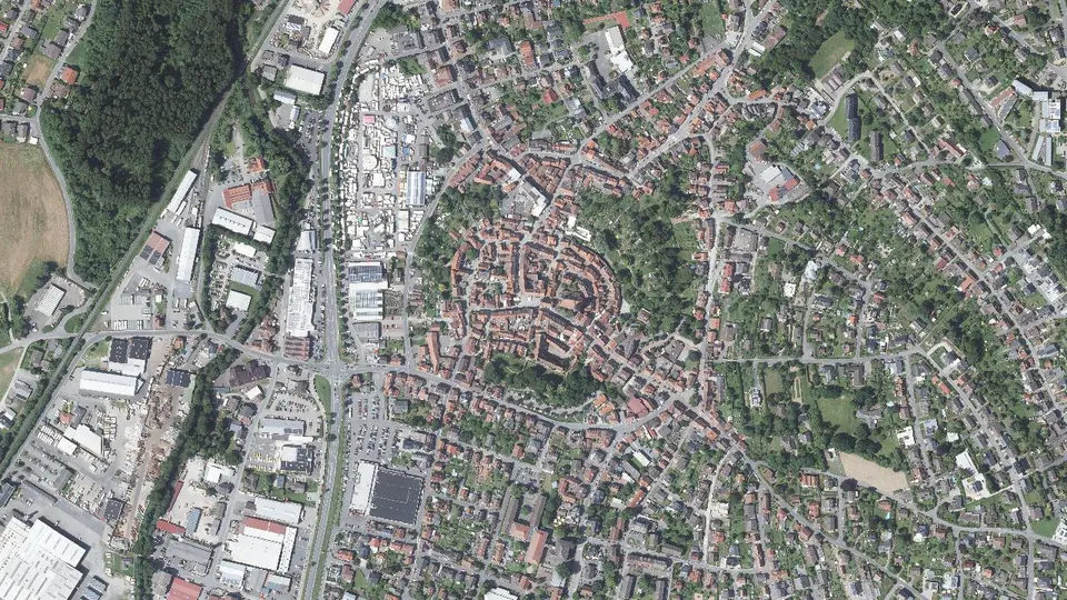 Luftbild von Michelstadt