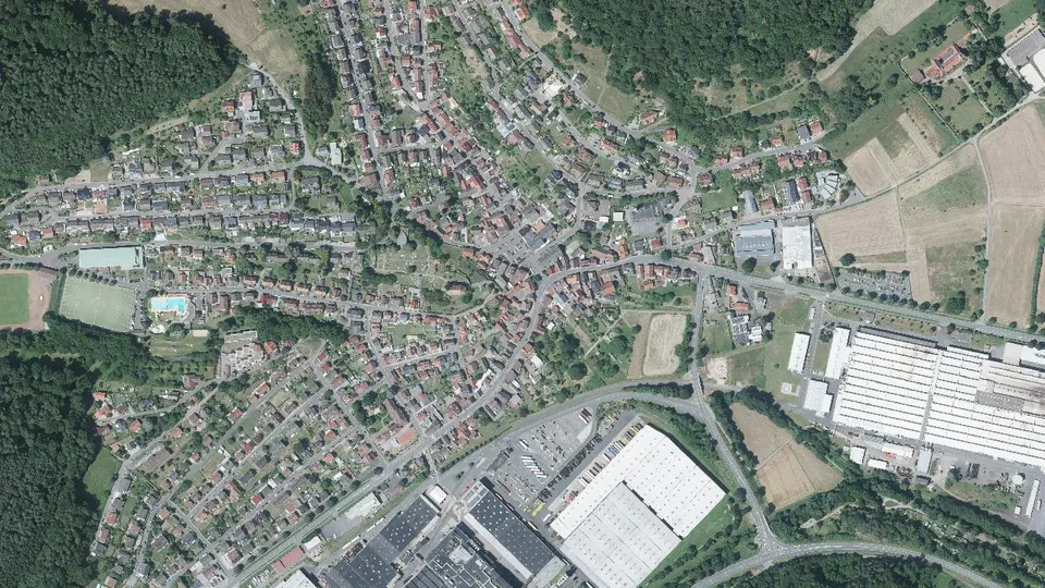 Luftbild von Sandbach