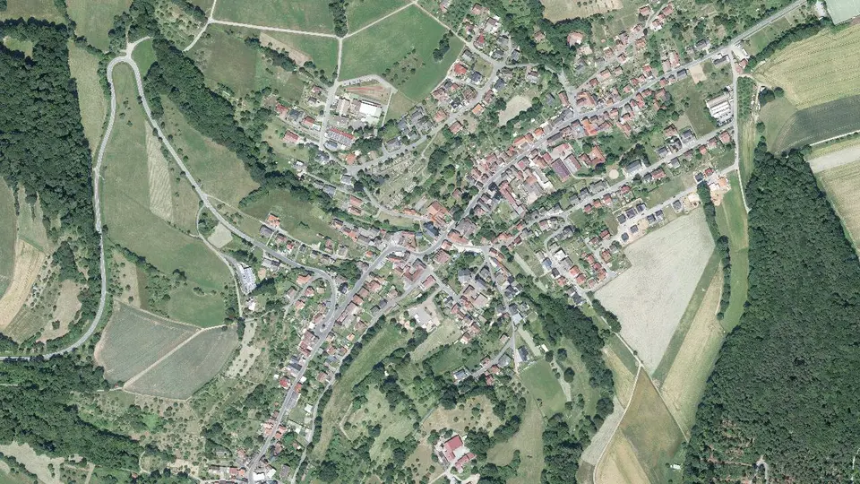 Luftbild von Seckmauern